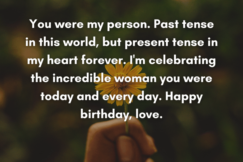 Touching Birthday Wishes After Death of Wife