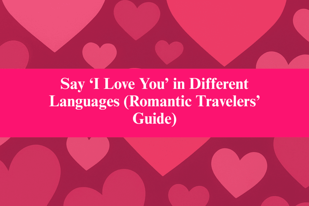 Say ‘I Love You’ in Different Languages (Romantic Travelers’ Guide)