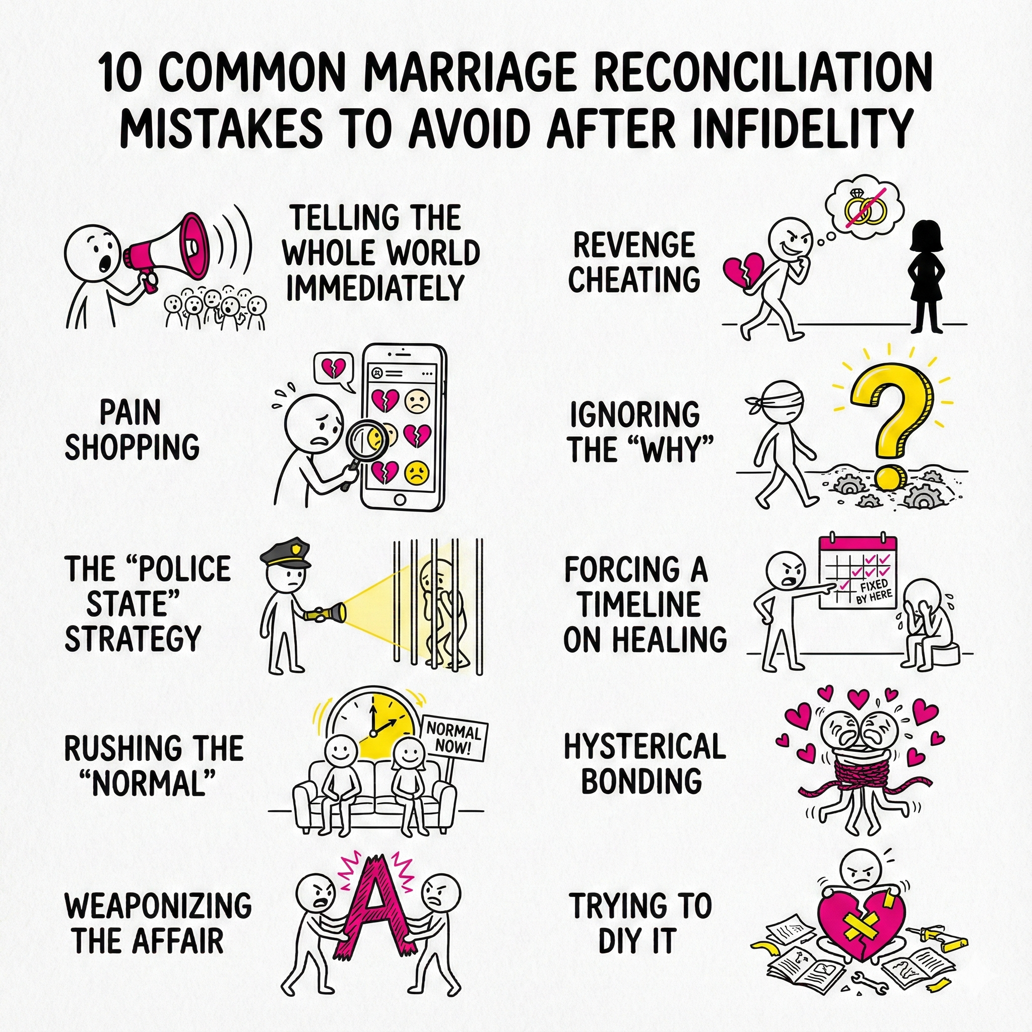 10 Common Marriage Reconciliation Mistakes to Avoid After Infidelity
